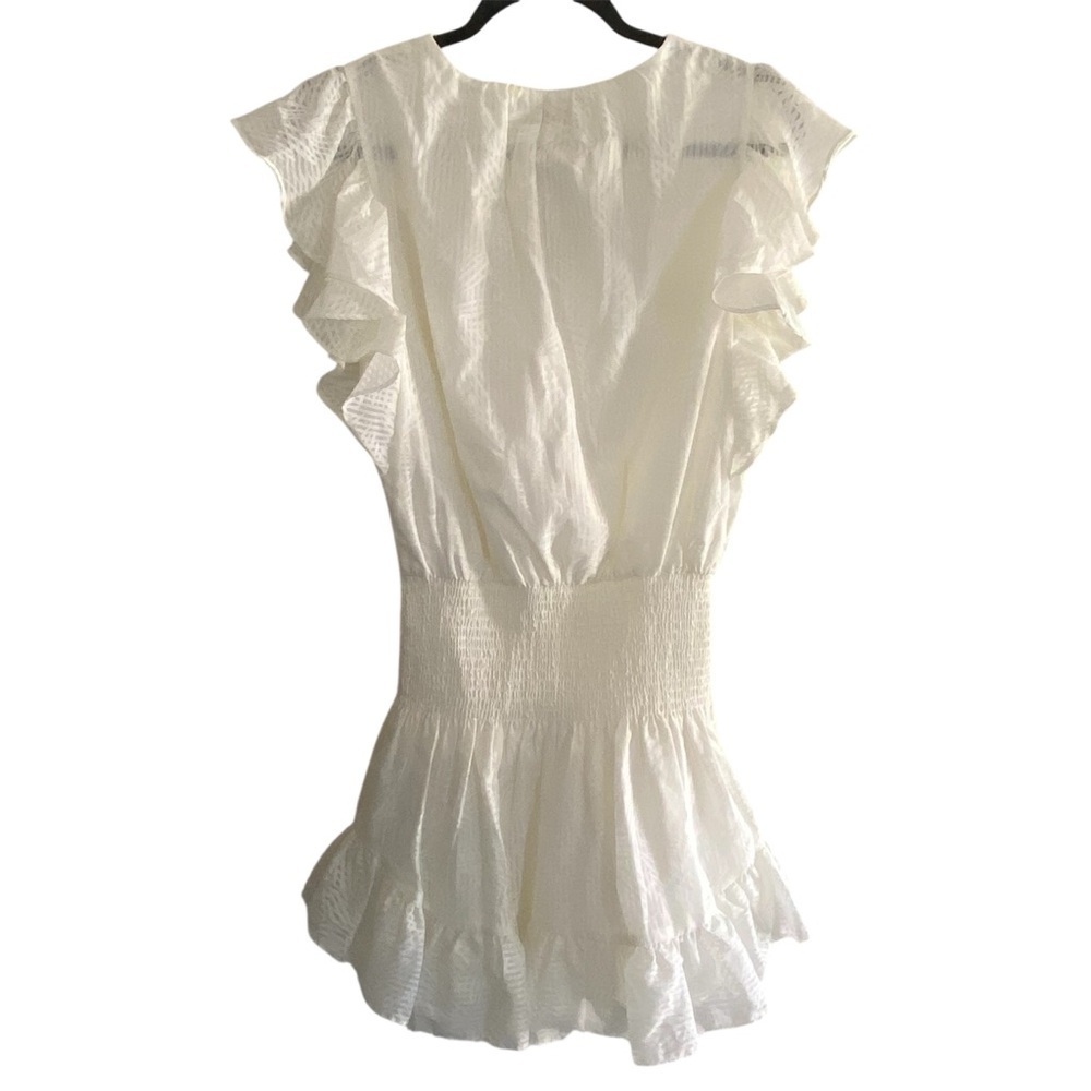 Ramy Brook Bridgette Flutter Sleeve Ruffled V-Neck Dress. Size S - Picture 10 of 15